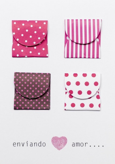 Cartão envelope rosa - Itaim Flores